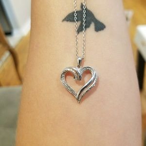 925 Silver heart pendant necklace from Kays.